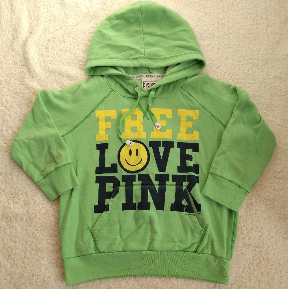 Victoria's Secret PINK Green Hooded Sweatshirt